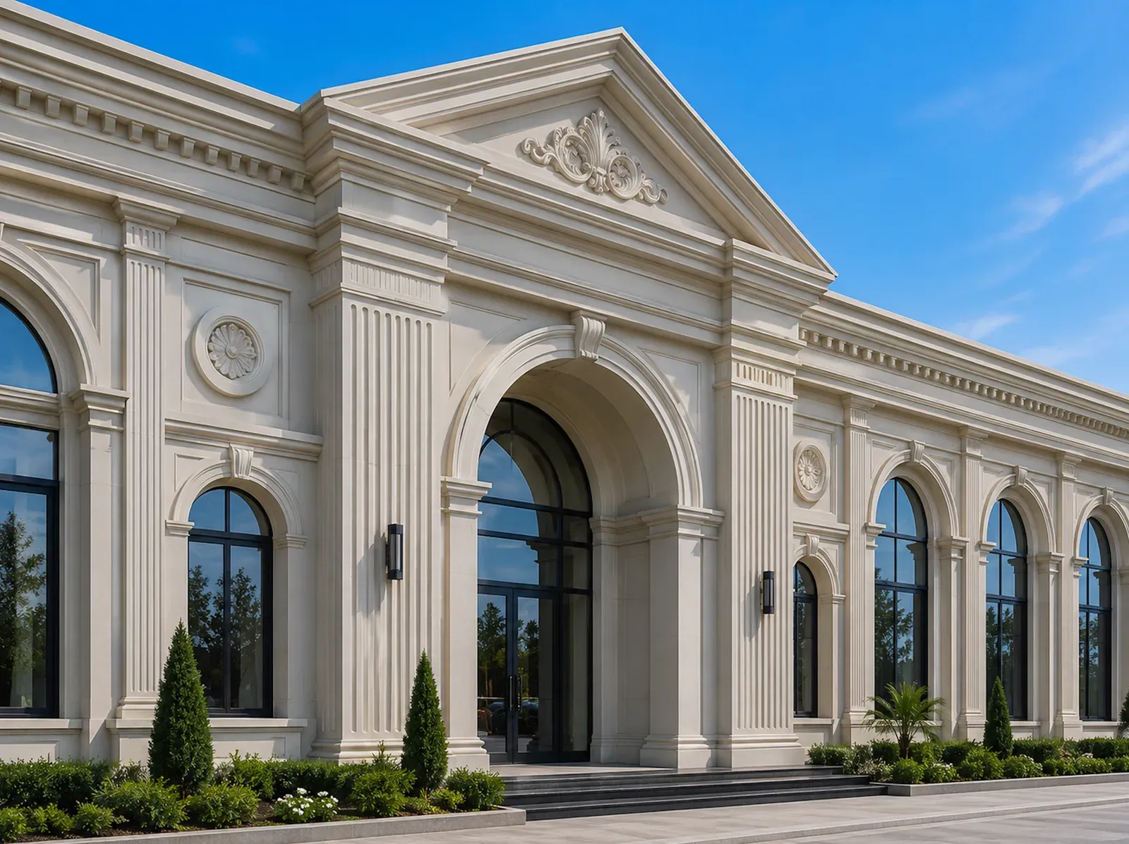GRP Architectural Features - custom GRP decorative features engineered to enhance architectural aesthetics in commercial, residential, hospitality, and public infrastructure projects.