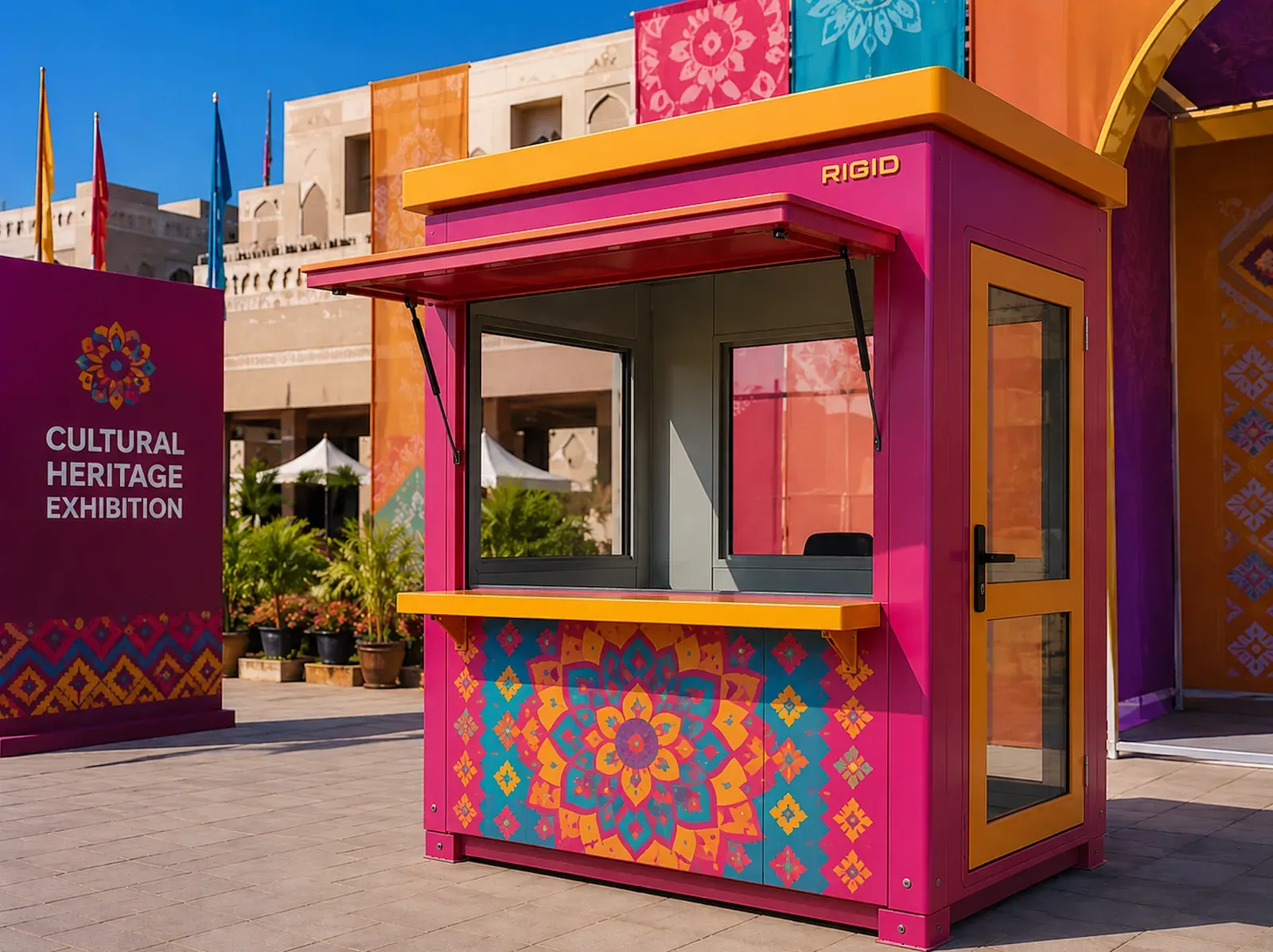 GRP Event Kiosks - custom GRP event kiosks and promotional booths designed for exhibitions, retail activations, outdoor events, promotional campaigns, and public engagement activities.