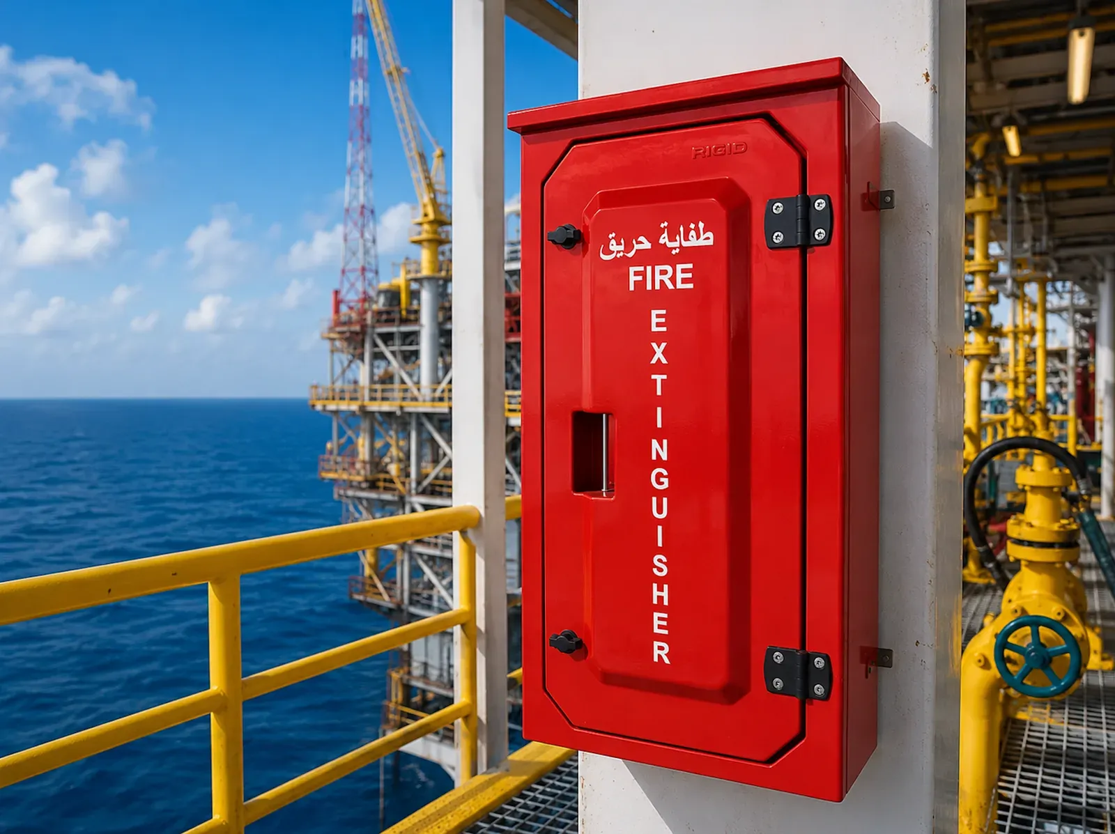 GRP Fire Extinguisher Cabinets - premium GRP fire extinguisher cabinets engineered to protect firefighting equipment against harsh environmental conditions, UV exposure, dust, moisture, and unauthorized access.