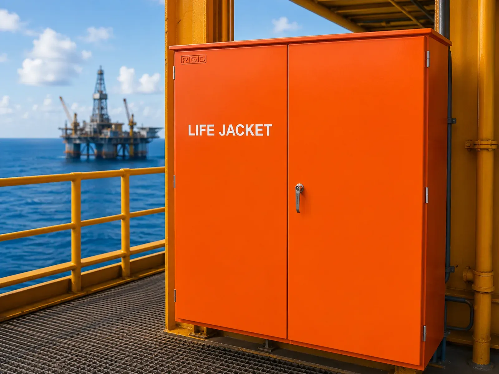 GRP Life Jacket Cabinets & Chests - corrosion-resistant GRP life jacket cabinets and chests designed for marine, offshore, industrial, and emergency safety applications.