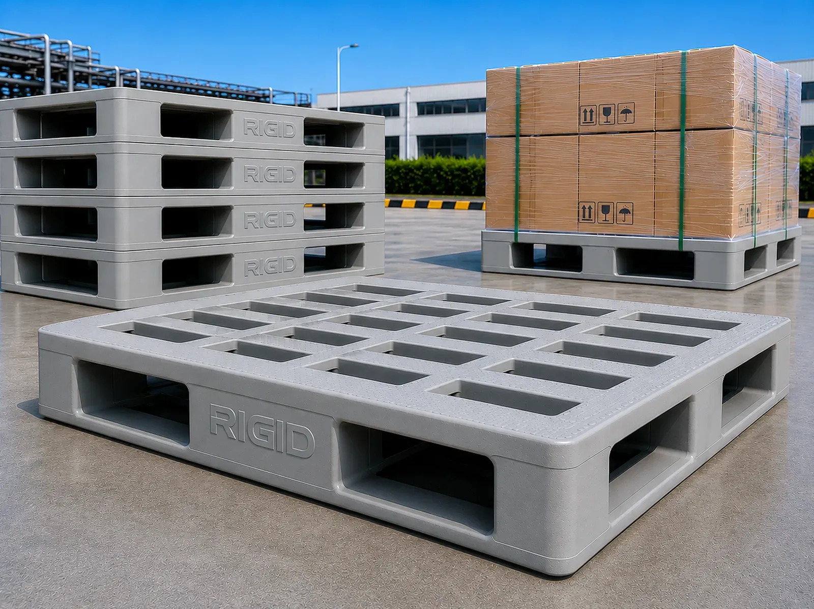 GRP Pallets - heavy-duty GRP pallets designed for hygienic, corrosion-resistant, and long-lasting material handling applications in industrial, chemical, logistics, and marine environments.