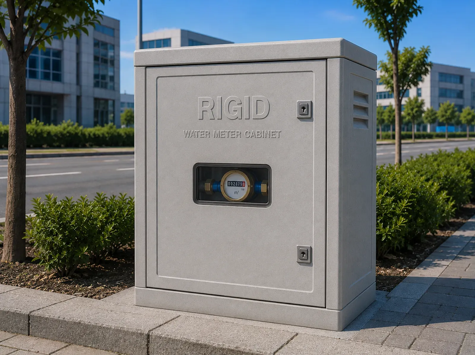 GRP Water Meter Cabinets - durable GRP water meter cabinets designed for protection and secure housing of water metering systems in municipal, industrial, infrastructure, and utility applications.