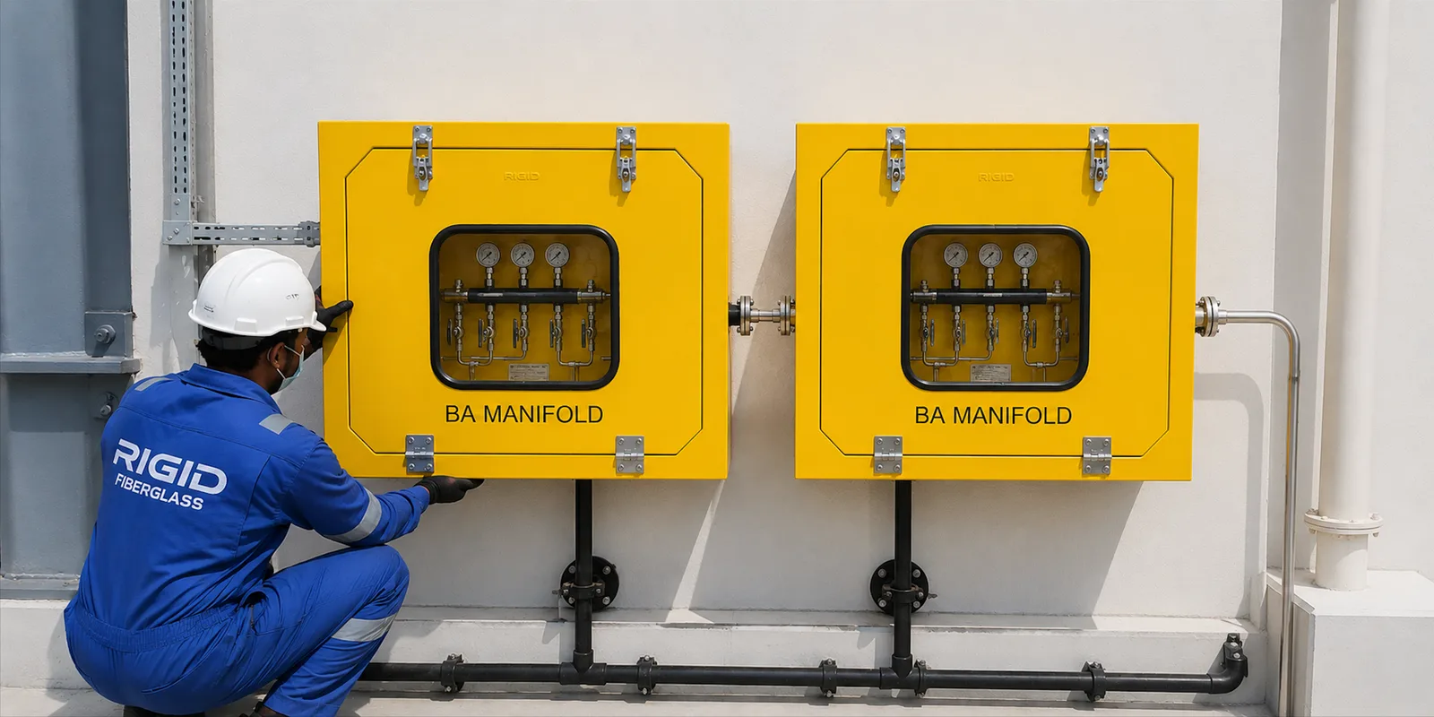 Supply, Installation, Testing and Commissioning of Breathing Air Cascade System by RIGID Fiberglass in Qatar
